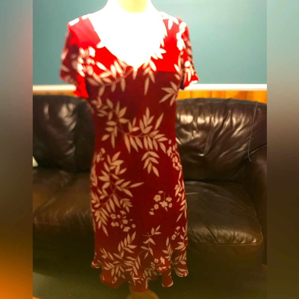 NWOT Coldwater Creek red floral dress